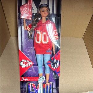 Barbie Super Bowl Doll in Red Jersey and Blue Pants
